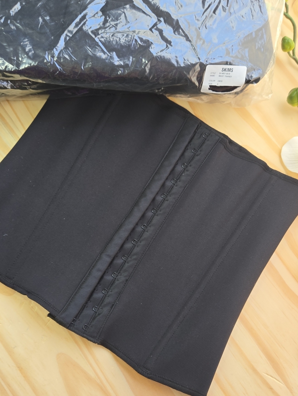 SKIMS Black Sculpting Waist Trainer Corset